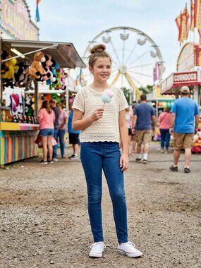 LEVI'S Girls Leggings Youth size 14 Blue Stretch